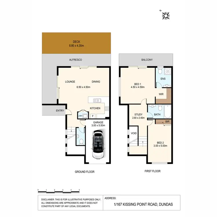 Floorplan of Homely townhouse listing, 1/167 Kissing Point Road, Dundas NSW 2117