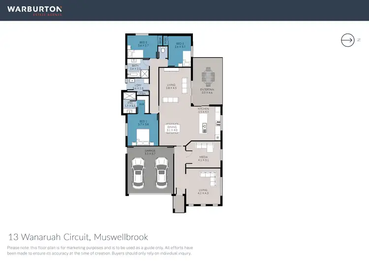 Floorplan of Homely house listing, 13 Wanaruah Circuit, Muswellbrook NSW 2333