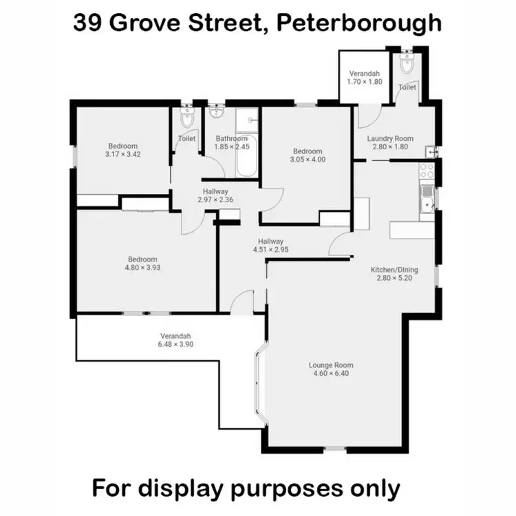 Floorplan of Homely house listing, 39 Grove Street, Peterborough SA 5422