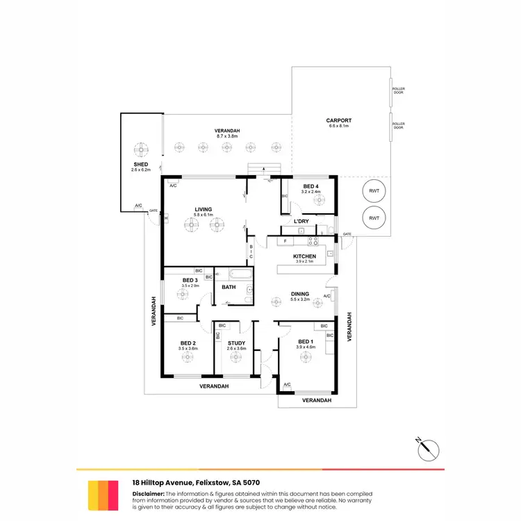 Floorplan of Homely house listing, 18 Hilltop Avenue, Felixstow SA 5070
