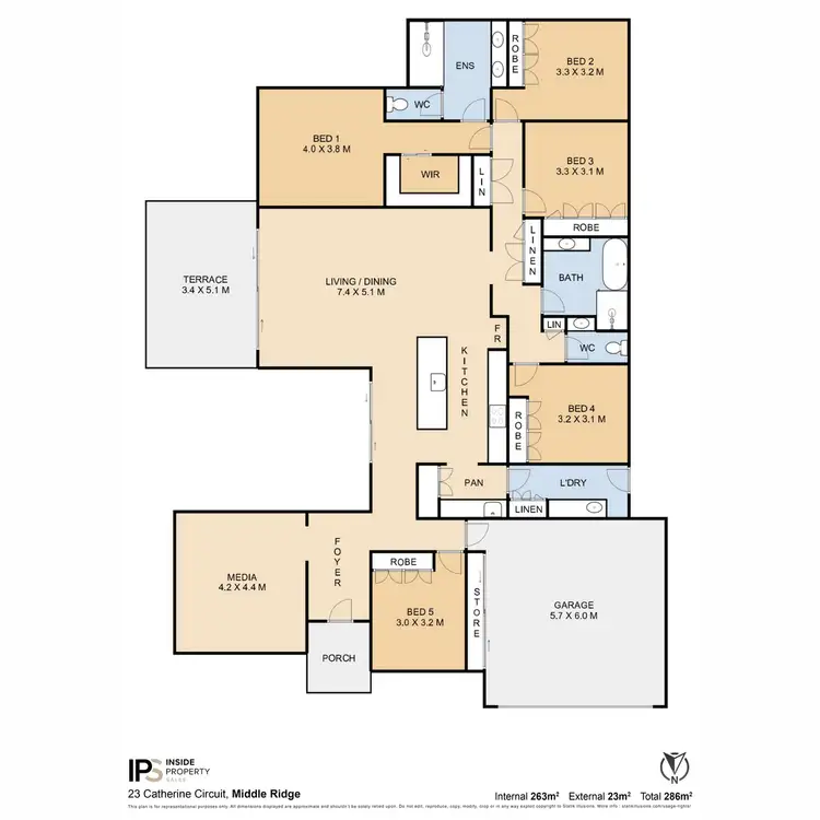 Floorplan of Homely house listing, 23 Catherine Circuit, Middle Ridge QLD 4350