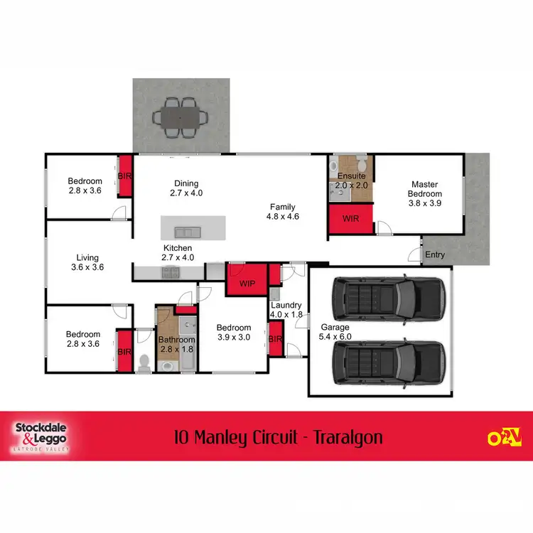 Floorplan of Homely house listing, 10 Manley Circuit, Traralgon VIC 3844