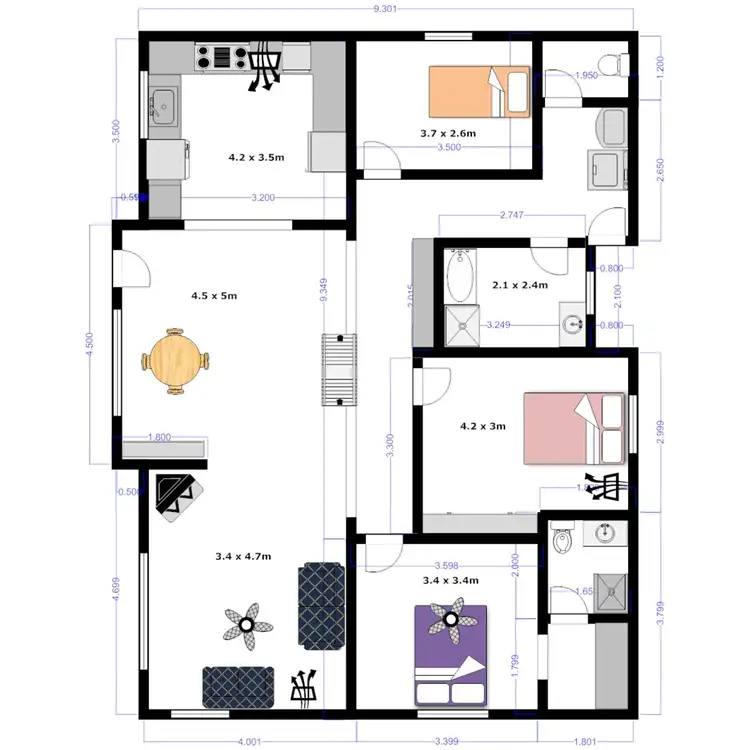 Floorplan of Homely house listing, 7 Unga Street, Port Lincoln SA 5606