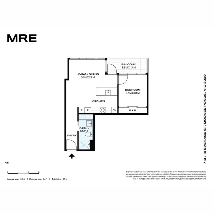 Floorplan of Homely apartment listing, 713/15 Everage Street, Moonee Ponds VIC 3039