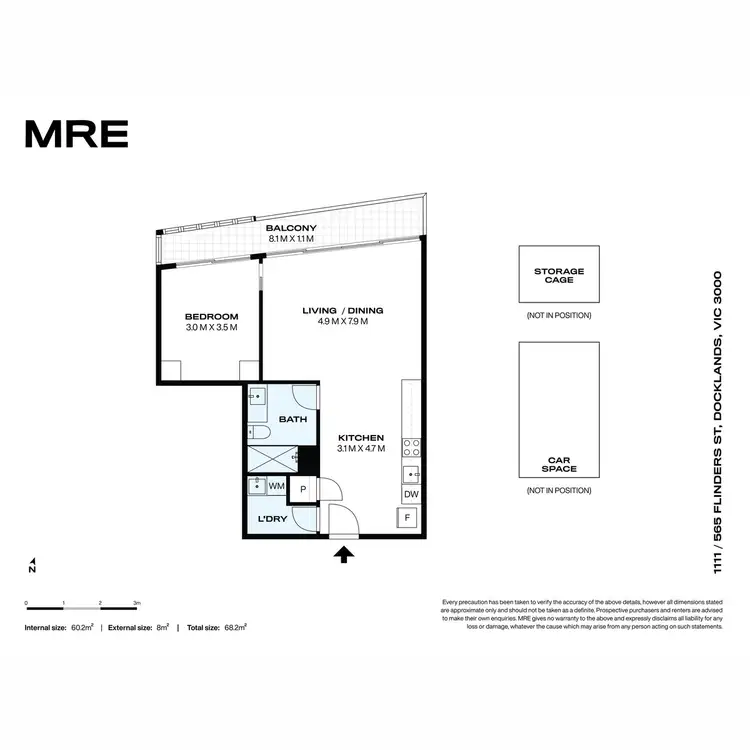 Floorplan of Homely apartment listing, 1111/565 Flinders Street, Melbourne VIC 3000