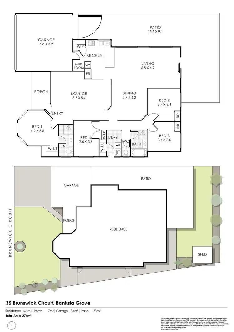 Floorplan of Homely house listing, 35 Brunswick Circuit, Banksia Grove WA 6031