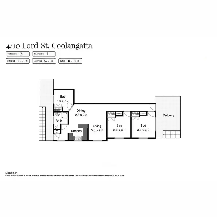 Floorplan of Homely apartment listing, 4/10 Lord Street, Kirra QLD 4225