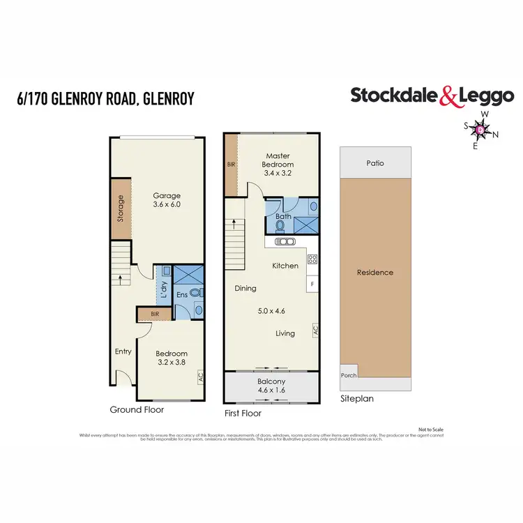 Floorplan of Homely townhouse listing, 6/170 Glenroy Road, Glenroy VIC 3046