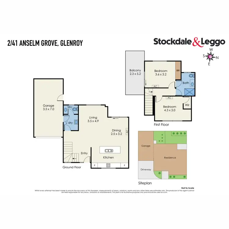 Floorplan of Homely townhouse listing, 2/41 Anselm Grove, Glenroy VIC 3046