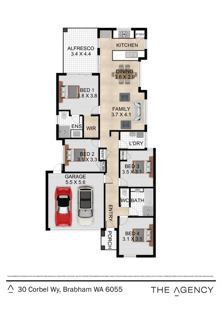 Floorplan of Homely house listing, 30 Corbel Way, Brabham WA 6055