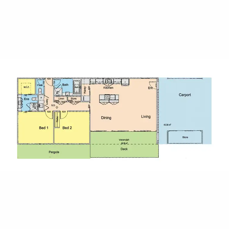 Floorplan of Homely unit listing, 14A Topping Street, Sale VIC 3850