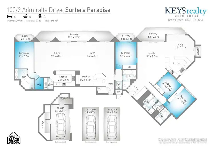 Floorplan of Homely apartment listing, 100/2 Admiralty Drive, Paradise Waters QLD 4217
