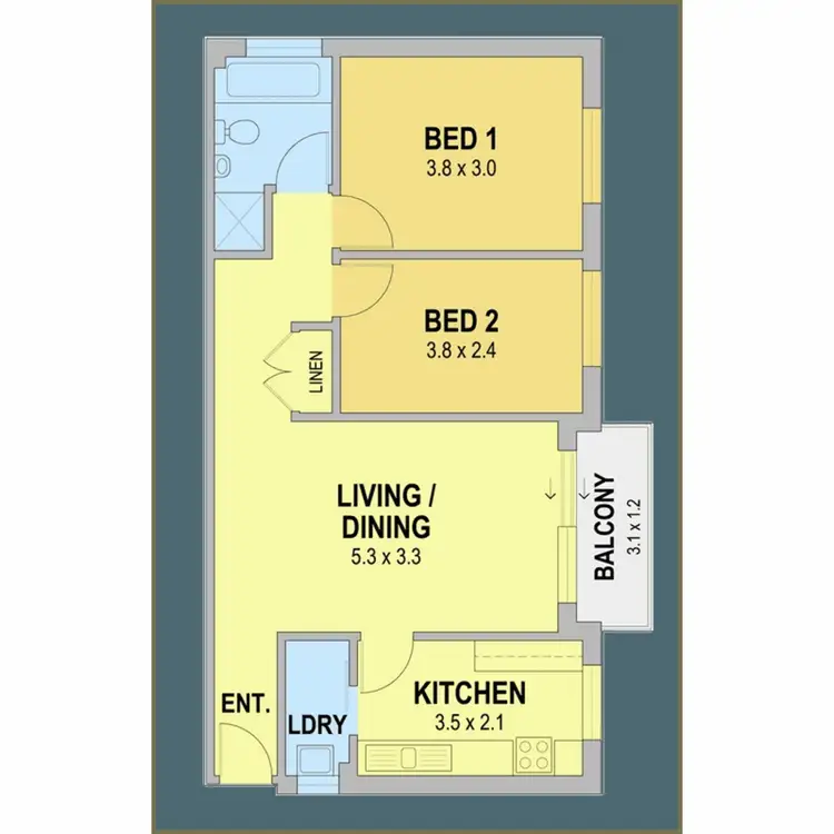Floorplan of Homely apartment listing, 12/6 Mackie Street, Coniston NSW 2500