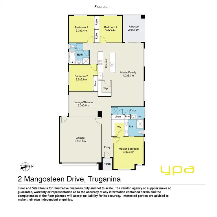 Floorplan of Homely house listing, 2 Mangosteen Drive, Truganina VIC 3029