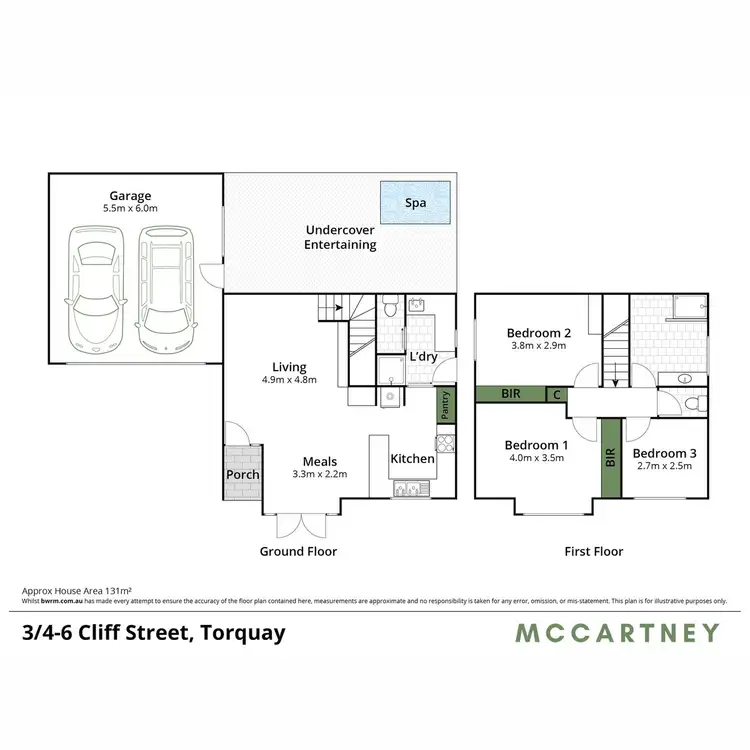 Floorplan of Homely townhouse listing, 3/4-6 Cliff Street, Torquay VIC 3228