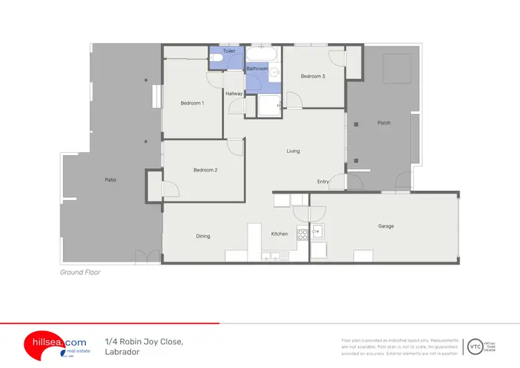 Floorplan of Homely semi-detached listing, 1/4 Robin Joy Close, Labrador QLD 4215