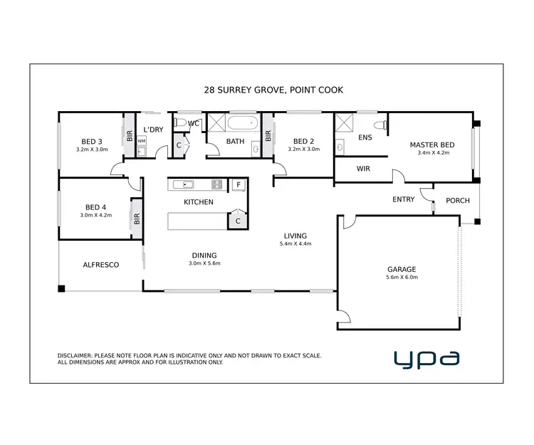 Floorplan of Homely house listing, 28 Surrey Grove, Point Cook VIC 3030