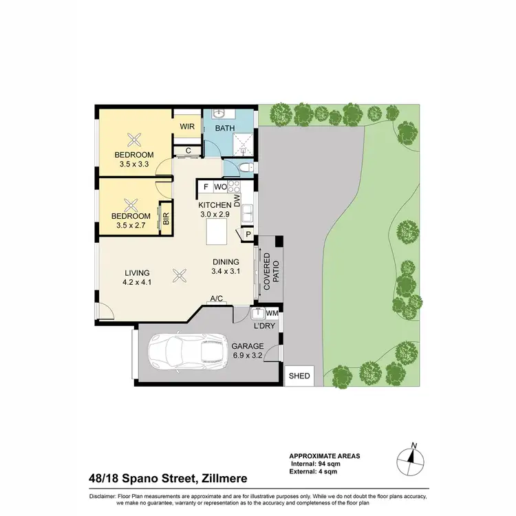 Floorplan of Homely villa listing, 48/18 Spano Street, Zillmere QLD 4034
