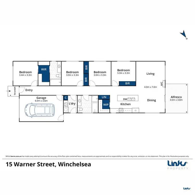 Floorplan of Homely house listing, 15 Warner Street, Winchelsea VIC 3241