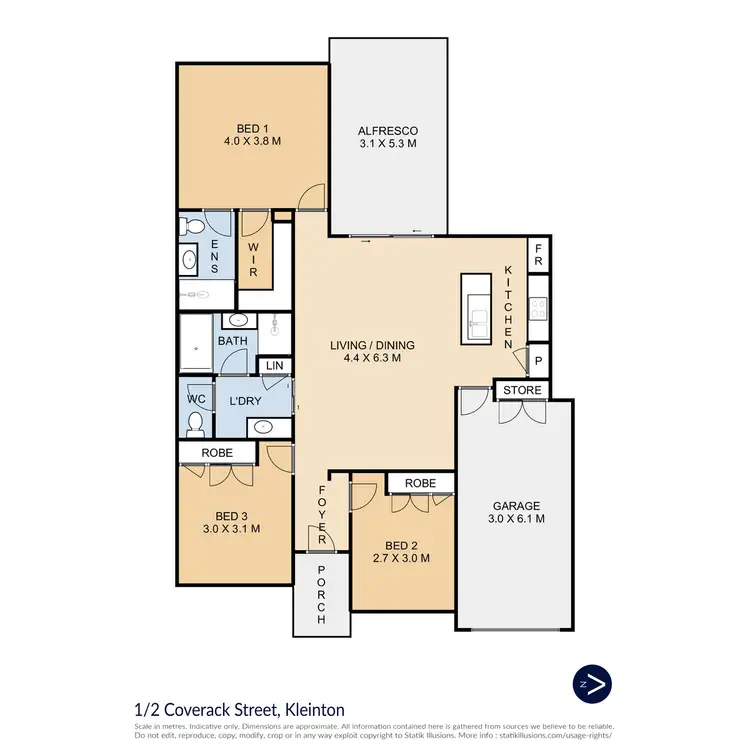 Floorplan of Homely unit listing, 1/2 Coverack Street, Kleinton QLD 4352