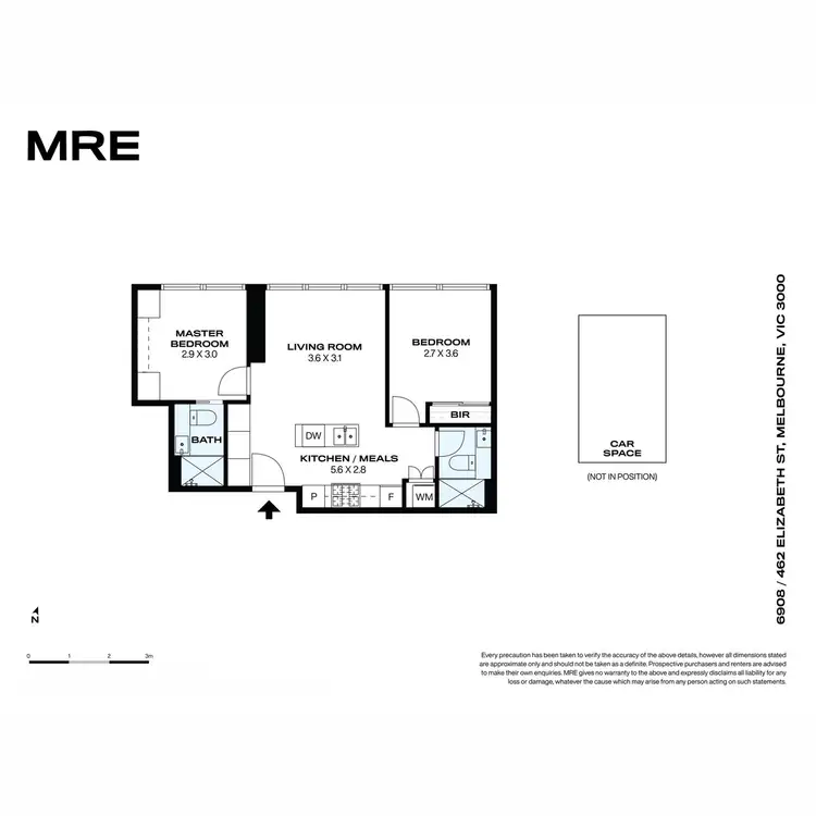 Floorplan of Homely apartment listing, 6908/462 Elizabeth Street, Melbourne VIC 3000