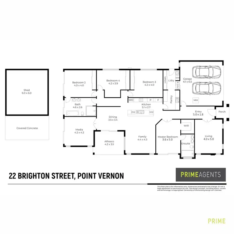 Floorplan of Homely house listing, 22 Brighton Street, Point Vernon QLD 4655