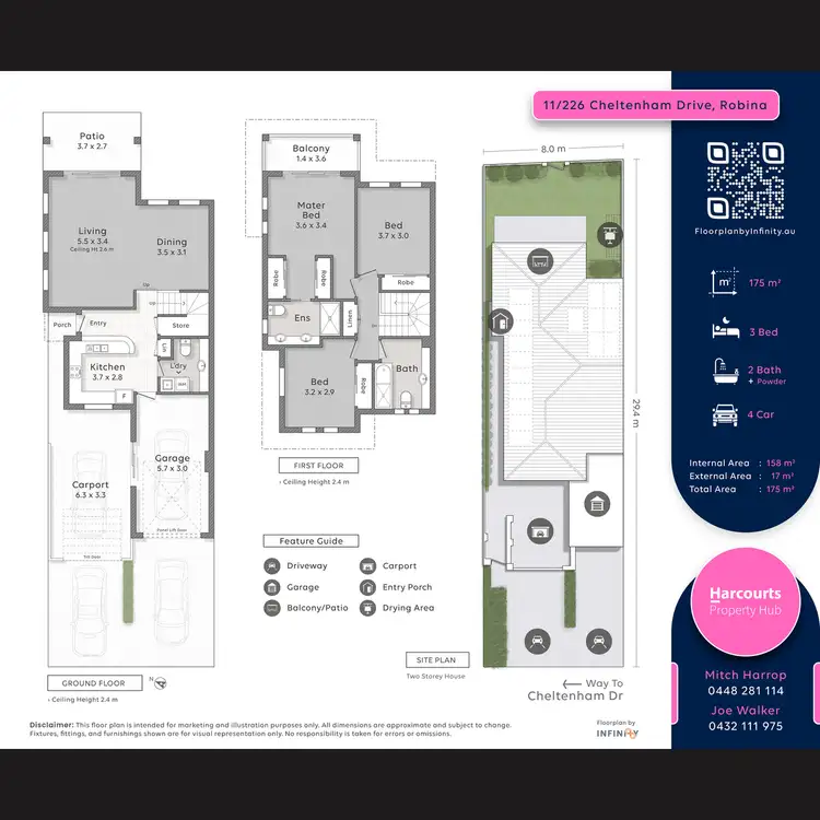 Floorplan of Homely townhouse listing, 11/226 Cheltenham Drive, Robina QLD 4226