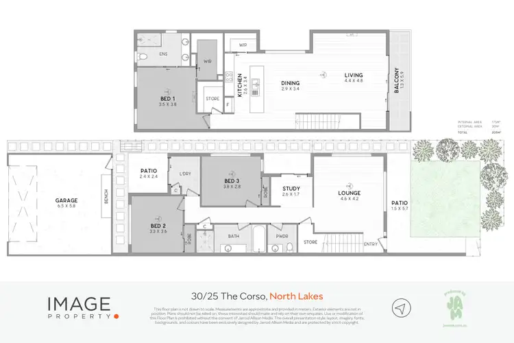 Floorplan of Homely townhouse listing, 30/25 The Corso, North Lakes QLD 4509