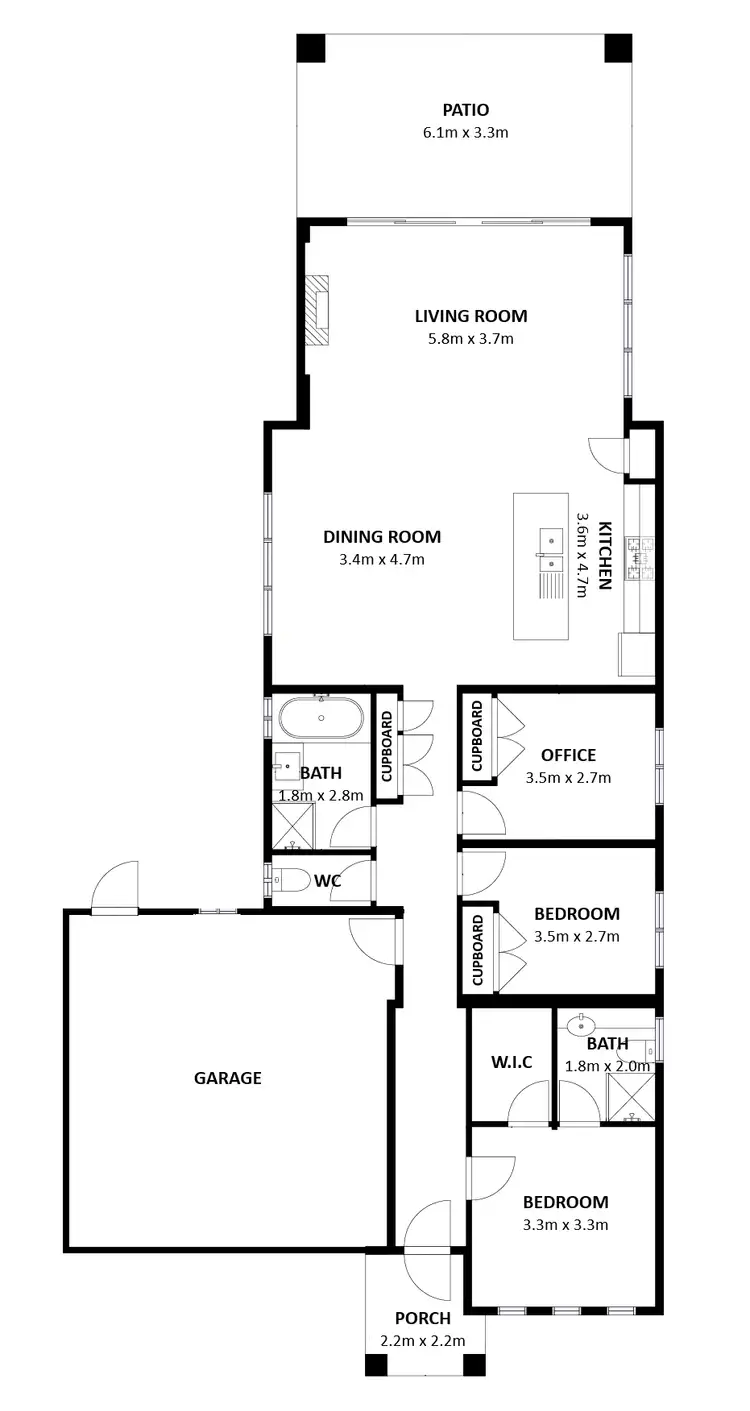 Floorplan of Homely house listing, 42 Castleton Street, Wodonga VIC 3690