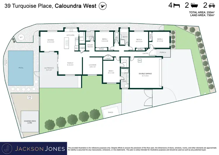 Floorplan of Homely house listing, 39 Turquoise Place, Caloundra West QLD 4551