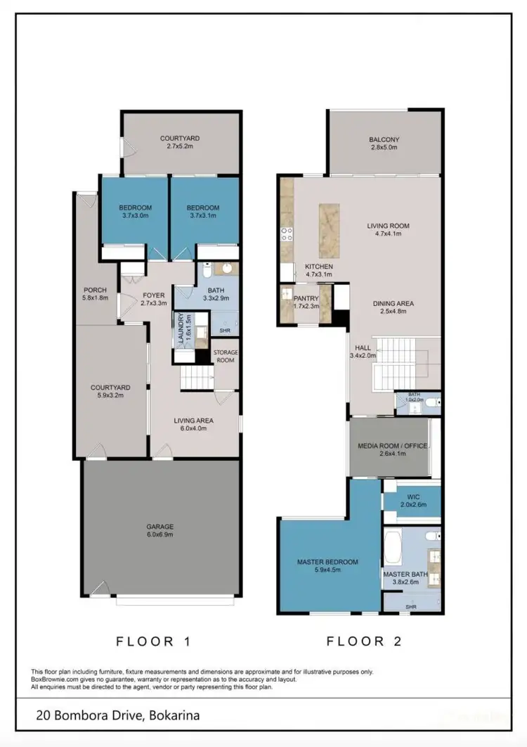Floorplan of Homely house listing, 20 BOMBORA Drive, Bokarina QLD 4575