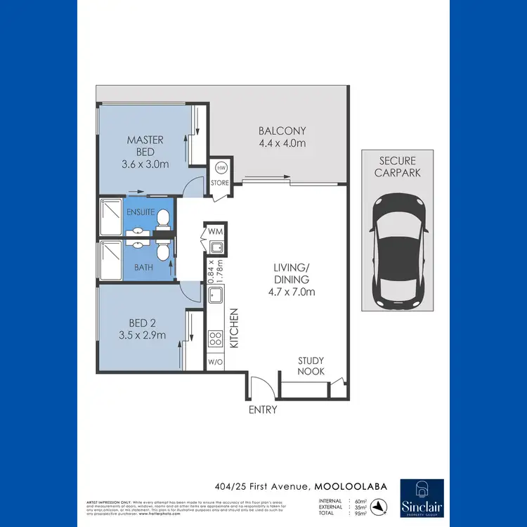 Floorplan of Homely unit listing, 404/25 First Avenue, Mooloolaba QLD 4557