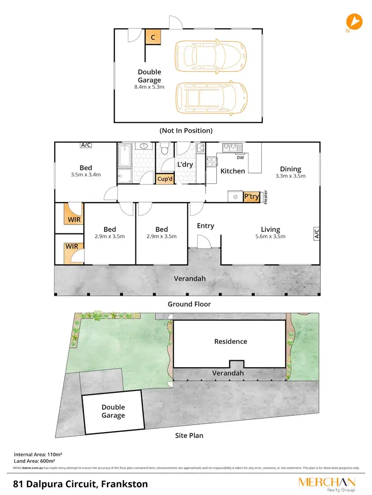 Floorplan of Homely house listing, 81 Dalpura Circuit, Frankston VIC 3199