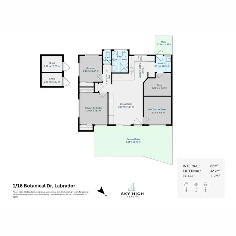 Floorplan of Homely house listing, 1/16 Botanical Drive, Labrador QLD 4215