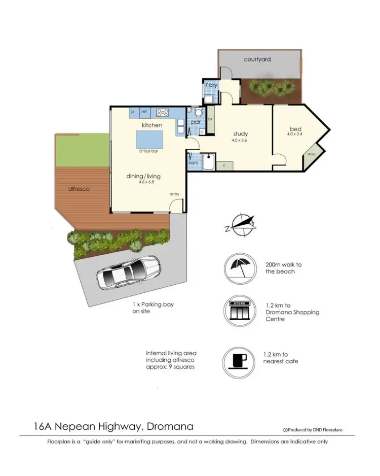 Floorplan of Homely unit listing, A/16 Nepean Highway, Dromana VIC 3936