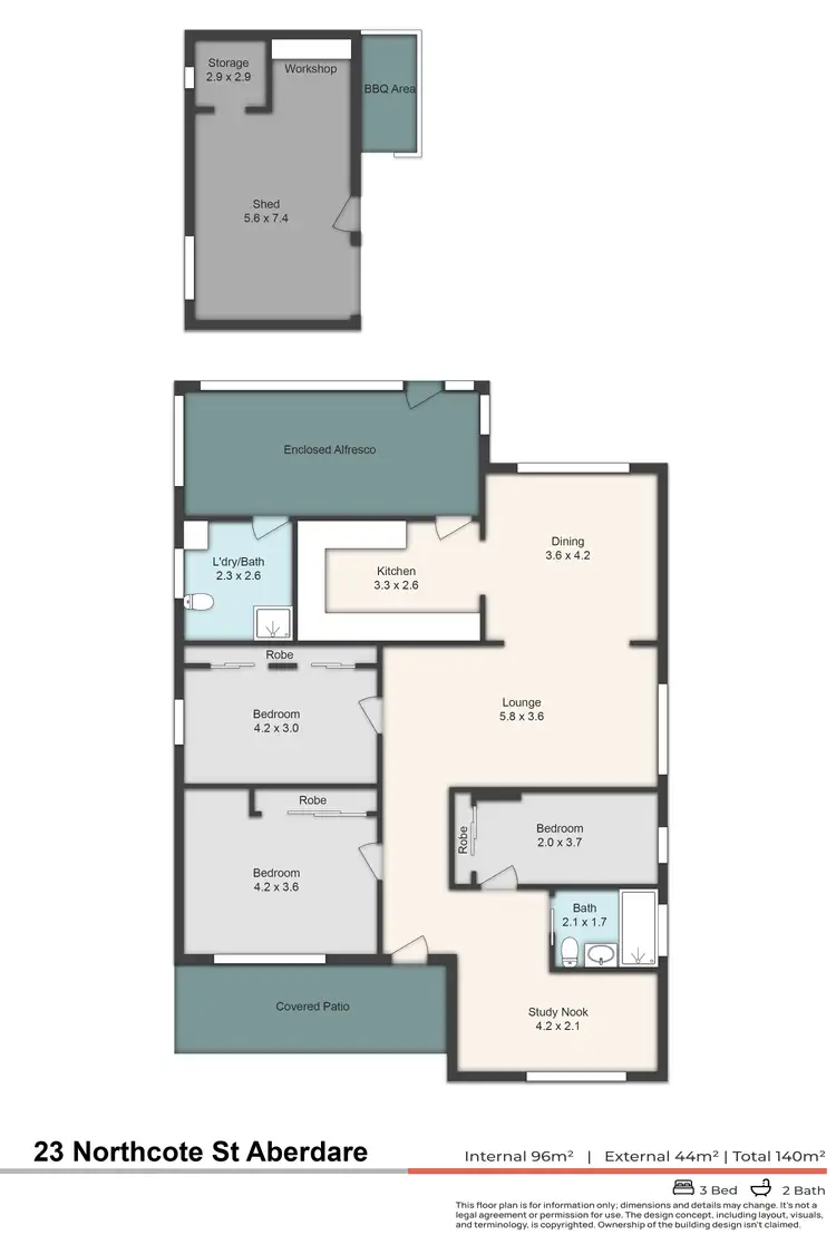 Floorplan of Homely house listing, 23 Northcote Street, Aberdare NSW 2325