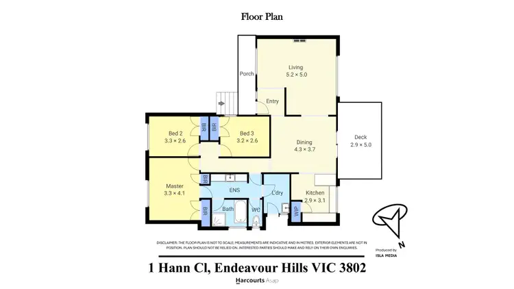 Floorplan of Homely house listing, 1 Hann Close, Endeavour Hills VIC 3802