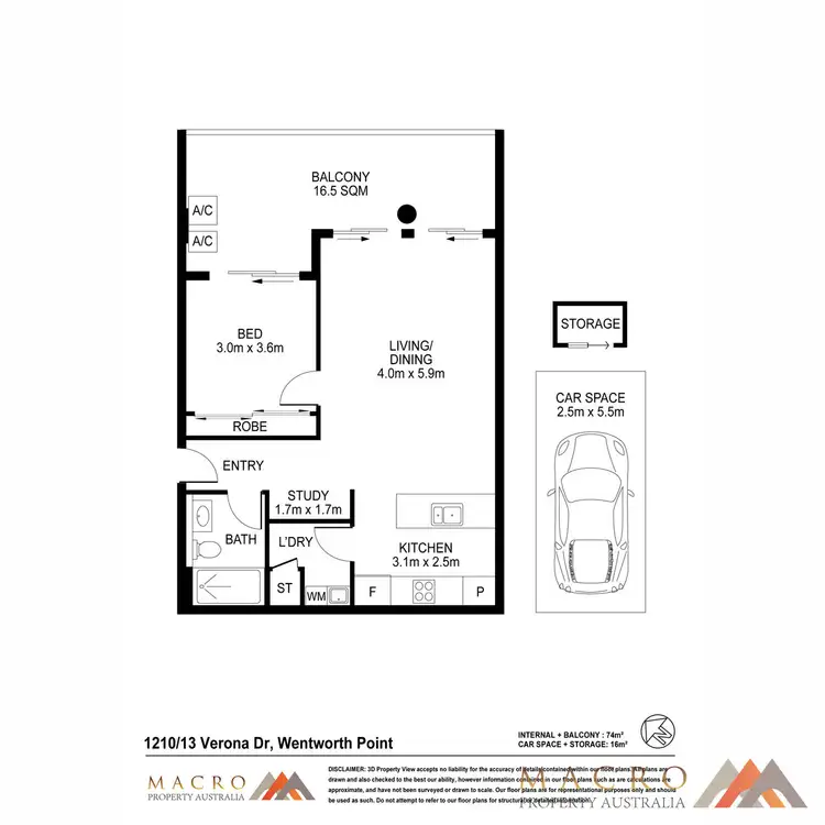 Floorplan of Homely apartment listing, 1210/13 Verona Drive, Wentworth Point NSW 2127