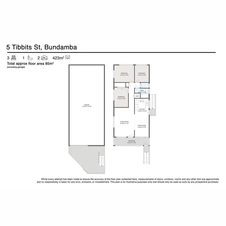 Floorplan of Homely house listing, 5 Tibbits Street, Bundamba QLD 4304