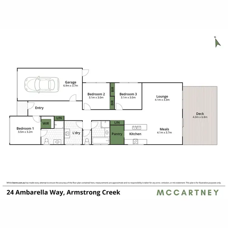 Floorplan of Homely house listing, 24 Ambarella Way, Armstrong Creek VIC 3217