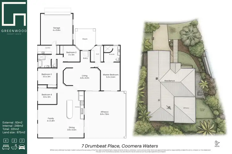 Floorplan of Homely house listing, 7 Drumbeat Place, Coomera Waters QLD 4209