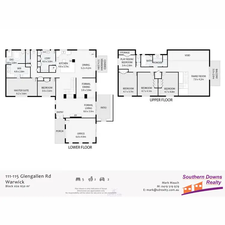 Floorplan of Homely house listing, 111-115 Glengallon Road, Warwick QLD 4370