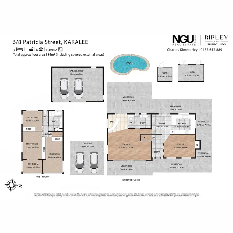 Floorplan of Homely house listing, 6-8 Patricia Street, Karalee QLD 4306