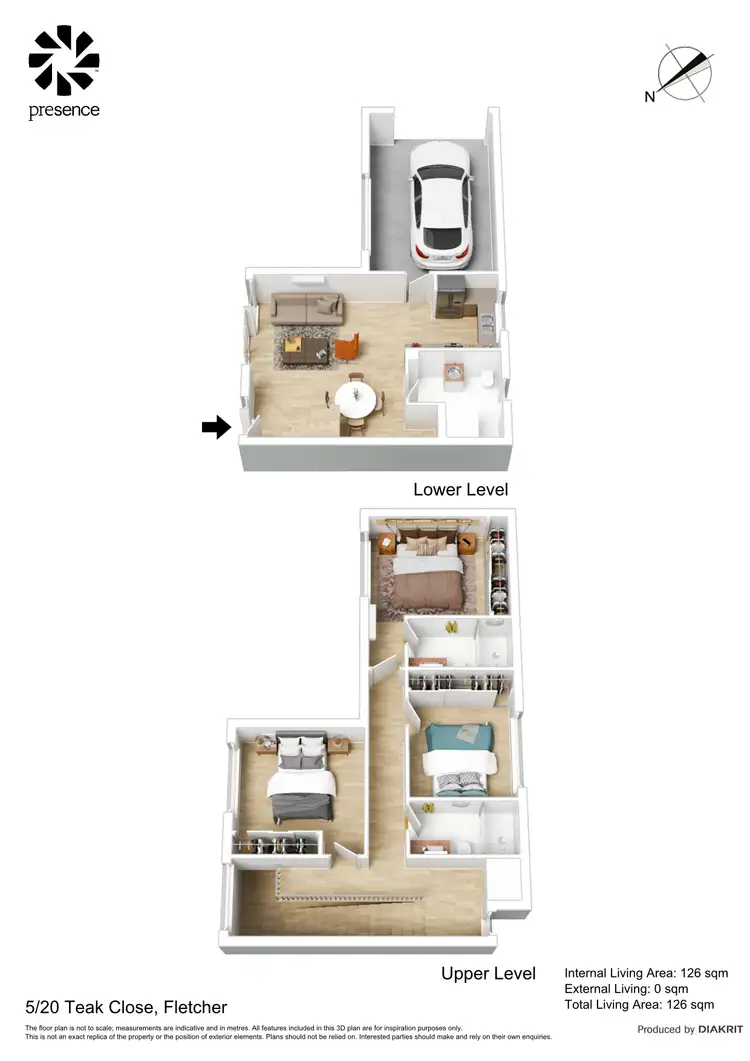 Floorplan of Homely townhouse listing, 5/20 Teak Close, Fletcher NSW 2287