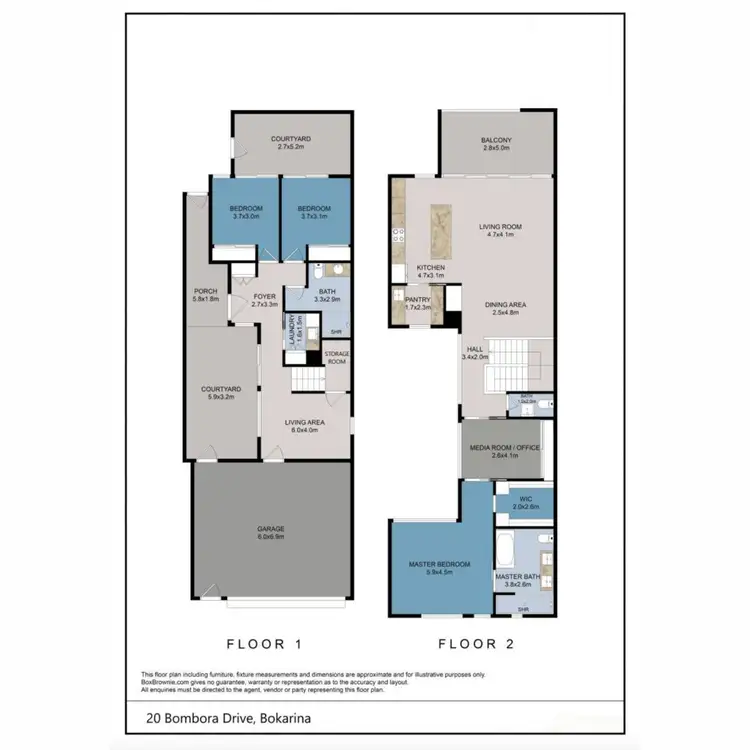 Floorplan of Homely house listing, 20 BOMBORA Drive, Bokarina QLD 4575