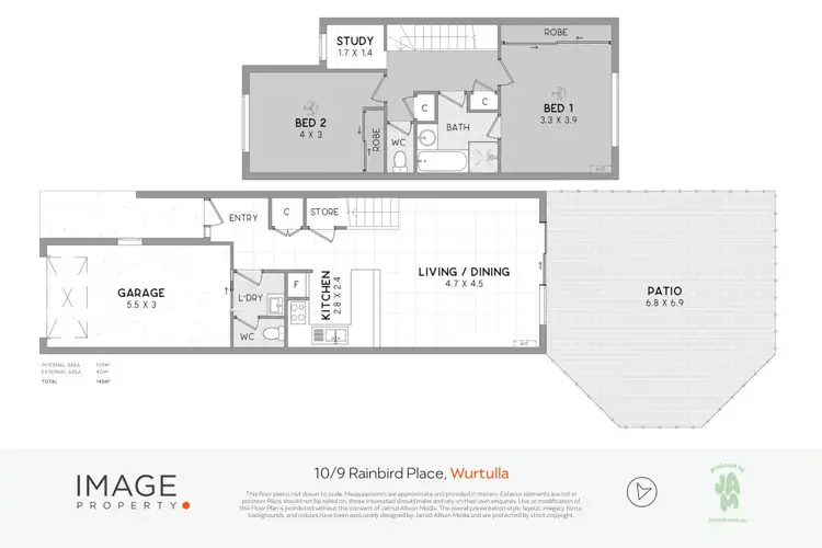 Floorplan of Homely townhouse listing, 10/9 Rainbird Place, Wurtulla QLD 4575