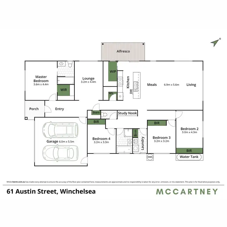 Floorplan of Homely house listing, 61 Austin Street, Winchelsea VIC 3241