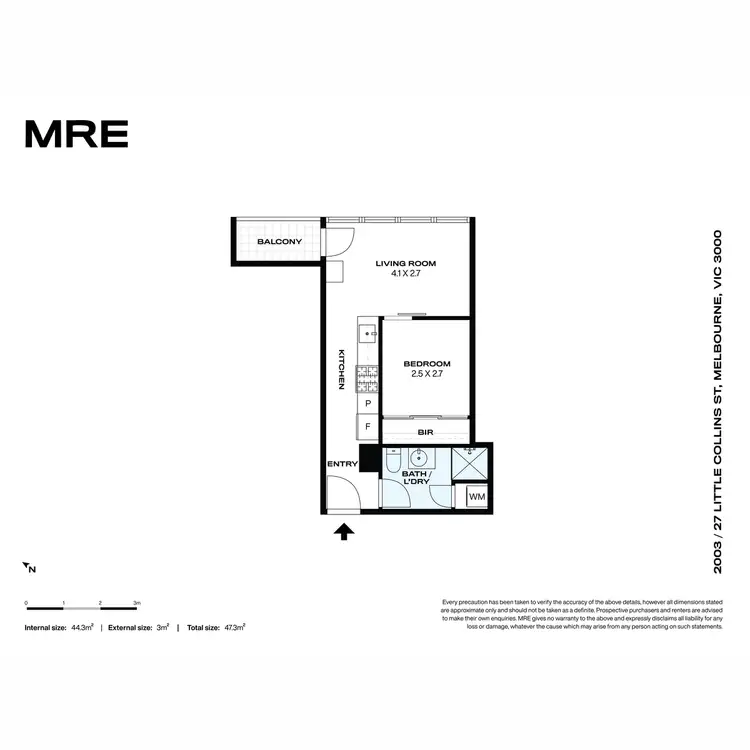 Floorplan of Homely apartment listing, 2003/27 Little Collins Street, Melbourne VIC 3000