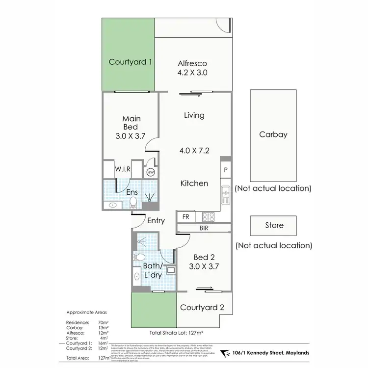 Floorplan of Homely apartment listing, 106/1 Kennedy Street, Maylands WA 6051
