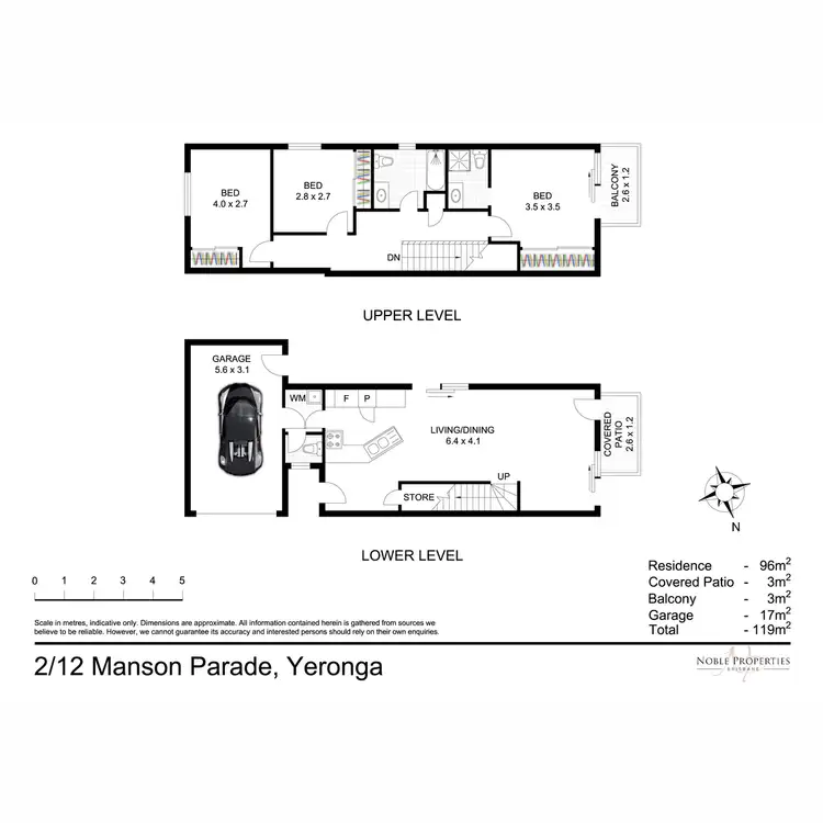 Floorplan of Homely townhouse listing, 2/12 Manson Parade, Yeronga QLD 4104